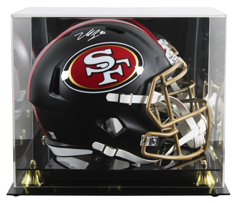 49ers Nick Bosa Signed Rivalries Full Size Speed Rep Helmet W/ Case BAS Witness