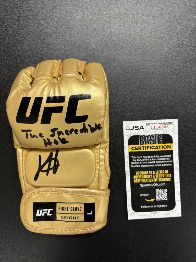 Josh Hokit Autographed UFC Glove  Rare Inscribed “ The Incredible Hok” JSA COA