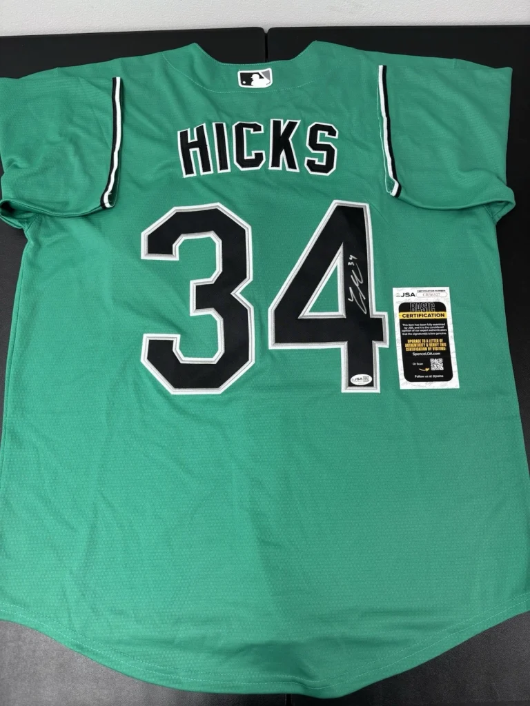 Liam Hicks Signed Autographed Inscribed  Miami Marlins Jersey. JSA Coa Rare