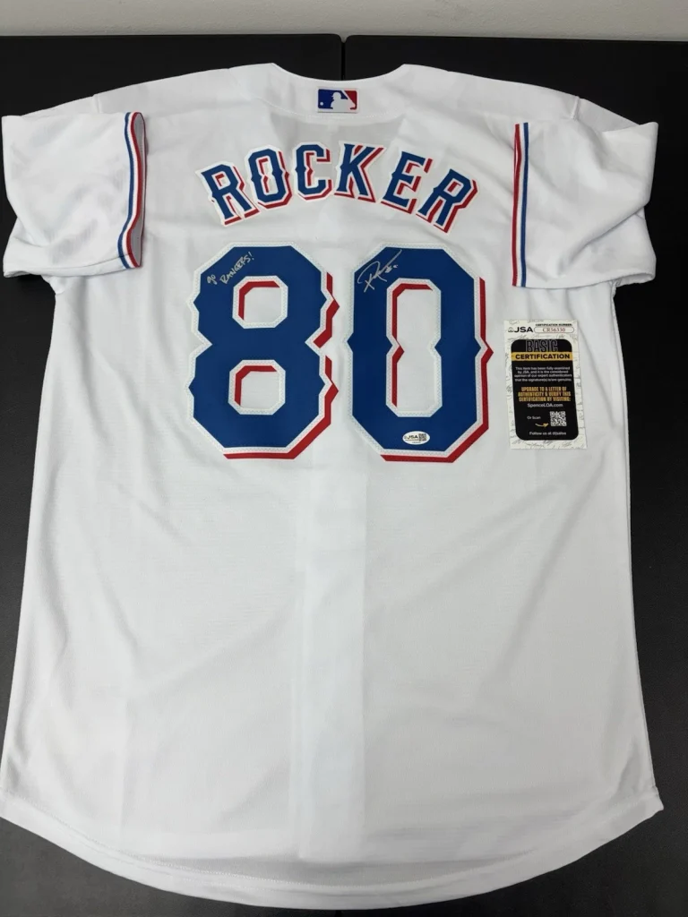 Kumar Rocker Signed Texas Rangers Jersey All Star Ace Vanderbilt JSA Auth