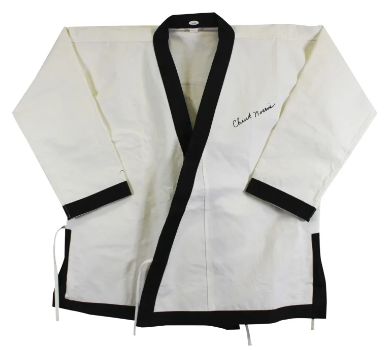 Chuck Norris The Way of the Dragon Authentic Signed White Karate Gi JSA Wit