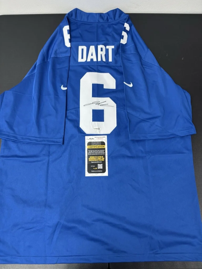 Jaxson Dart Signed Autographed Jersey New York Giants. JSA Coa