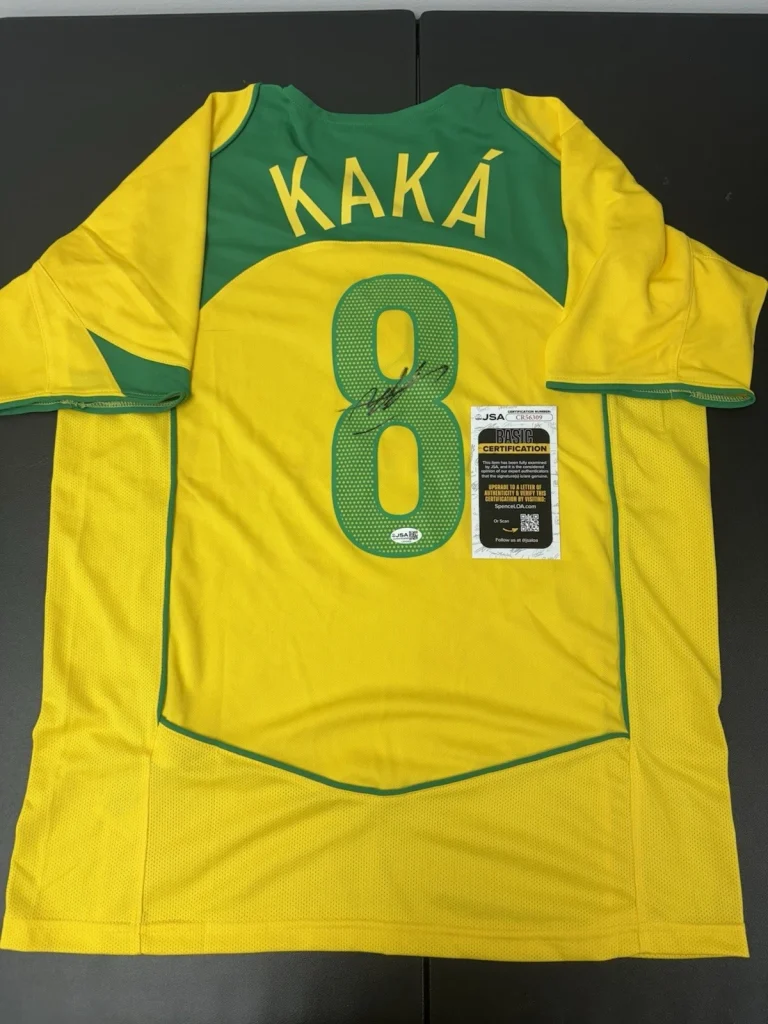 Ricardo Kaka Signed Brazil FC Home Soccer Jersey #8. Jsa Coa