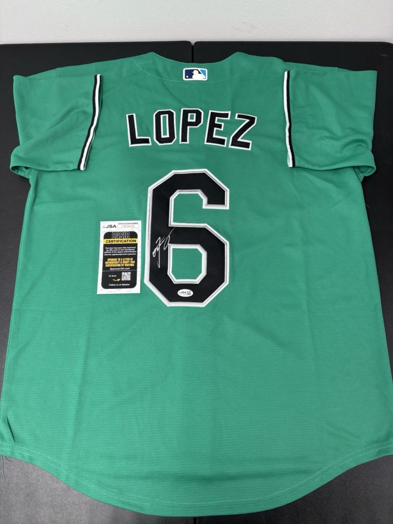 Otto Lopez Signed Autographed Miami Marlins Jersey. JSA Coa