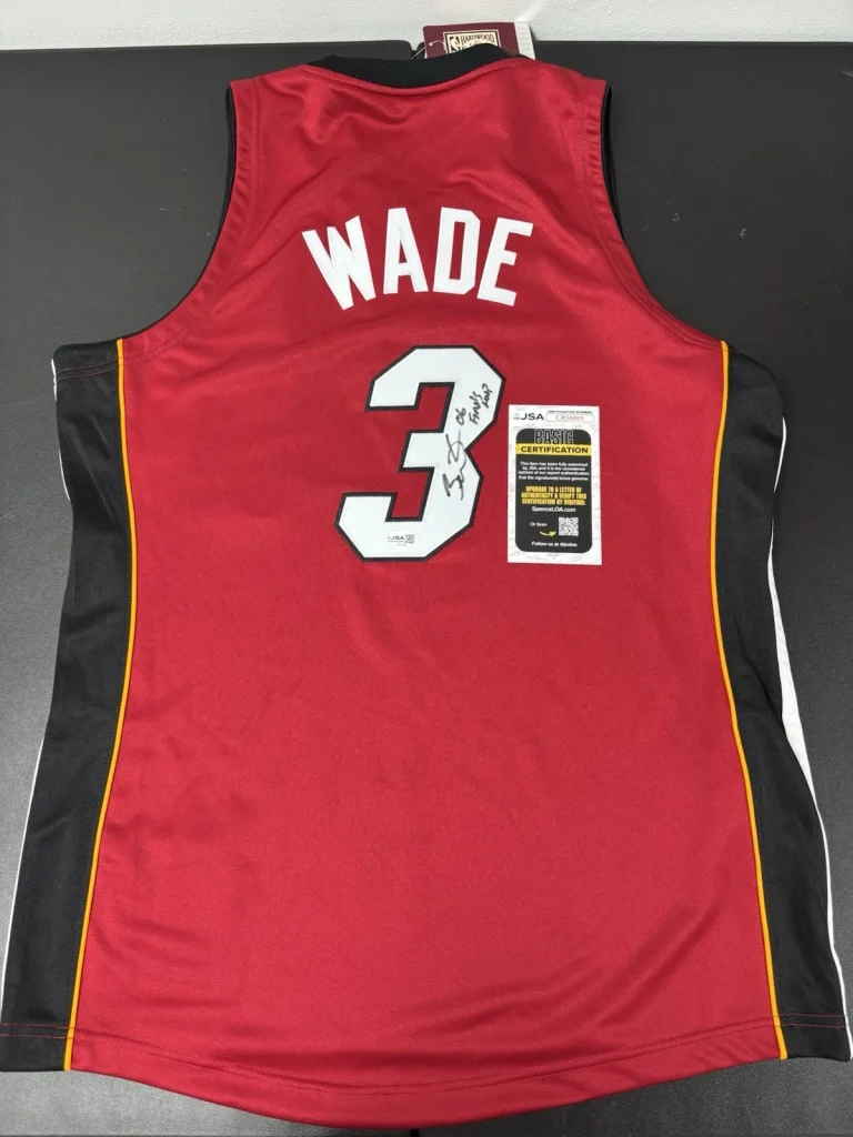 Dwayne Wade Mitchell & Ness Authentic Signed Inscribed  Jersey . JSA Coa