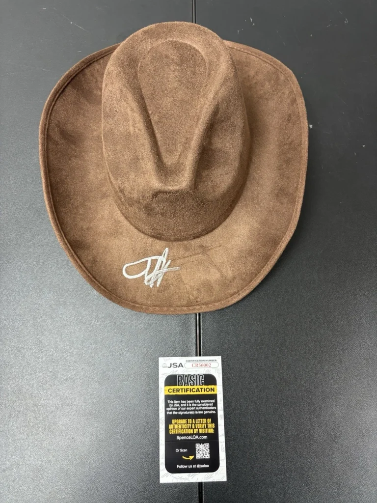 Cole Hauser RIP WHEELER Autographed Signed YELLOWSTONE Cowboy Hat. JSA Coa