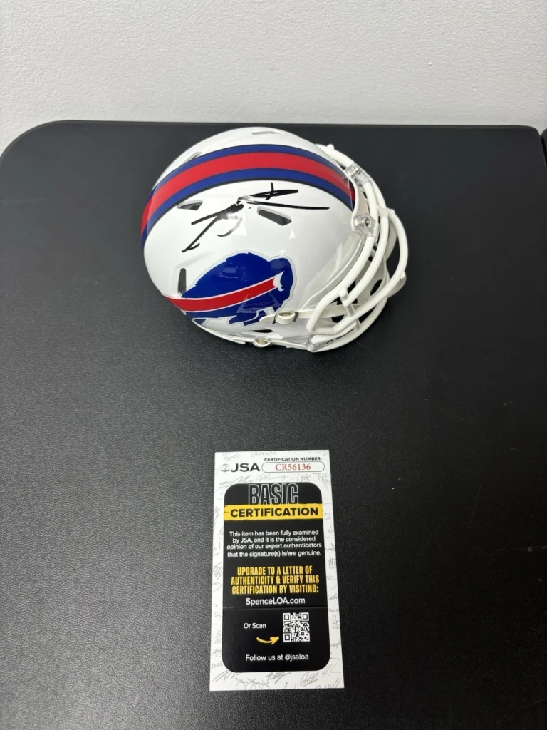Dion Dawkins Autographed Signed Buffalo Bills Speed Mini Helmet. JSA Coa