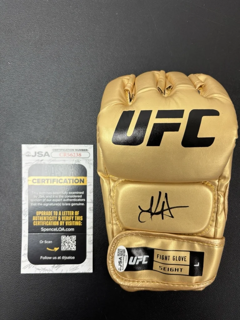 Kayla Harrison Signed Autographed Gold UFC Glove Jsa Coa