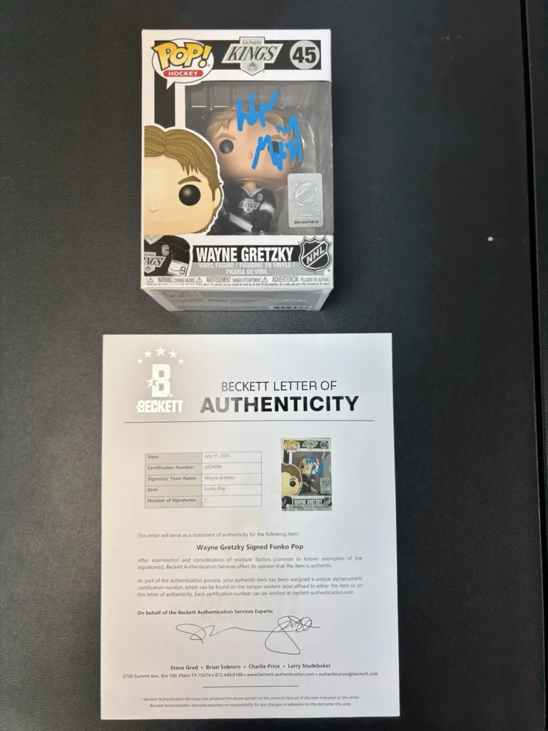 Wayne Gretzky Oilers  #45LA Kings Signed Autographed Funko Pop. Beckett BAS COA