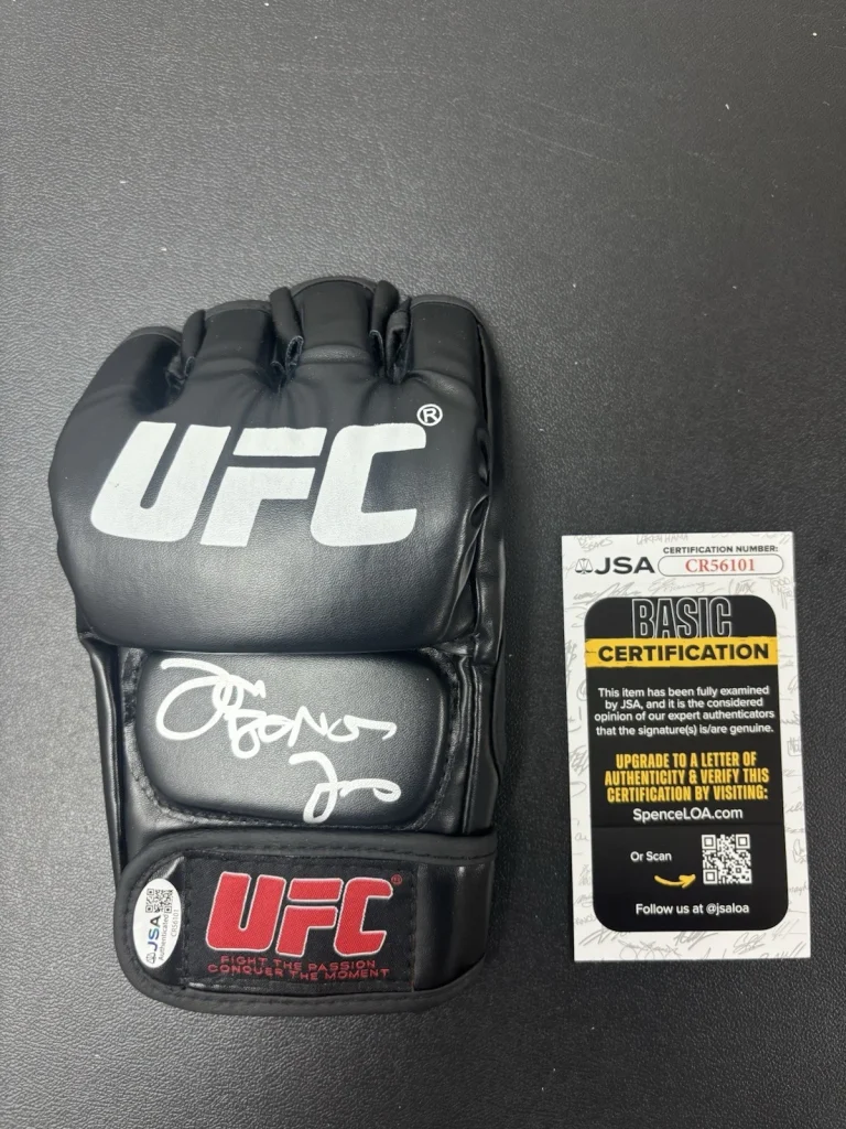 Jon “Bones” Jones Fighter Autographed UFC MMA Glove GOAT JSA COA