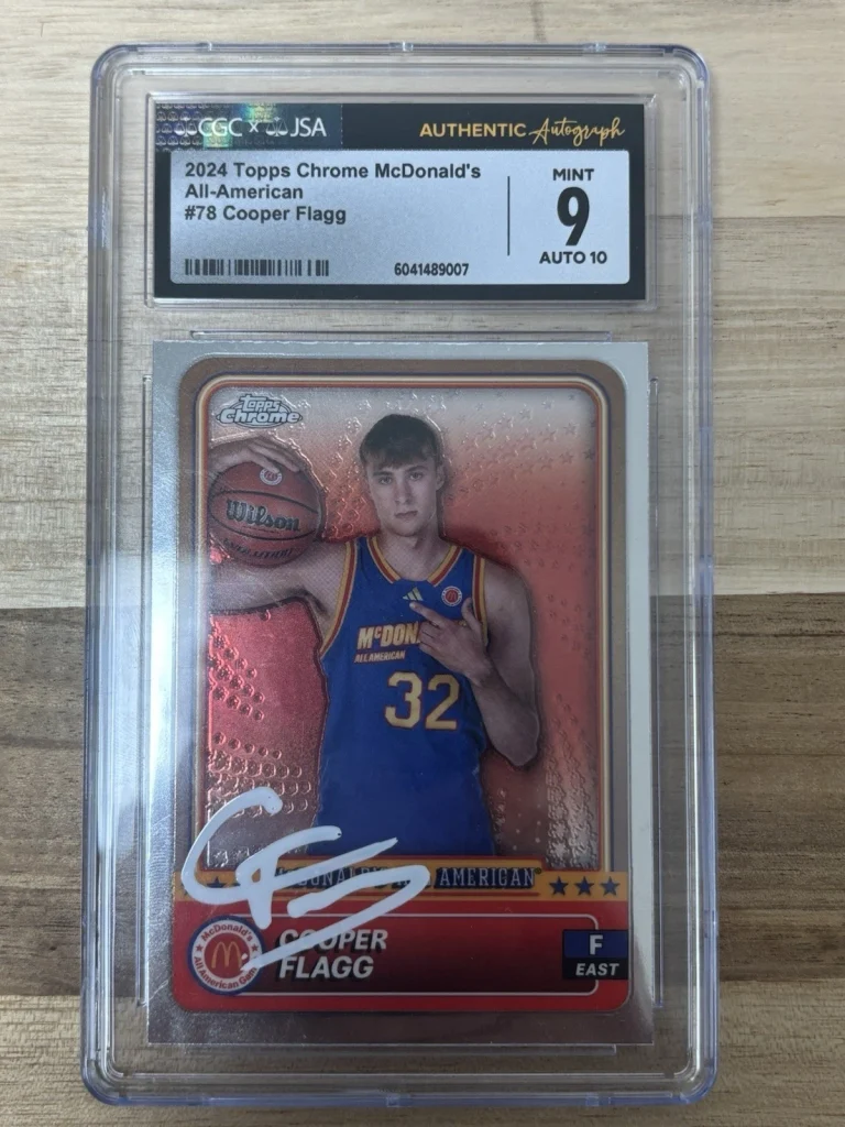 2024 Topps Chrome McDonald's All-American Cooper Flagg Auto. Cgc 9/10. Dallas
