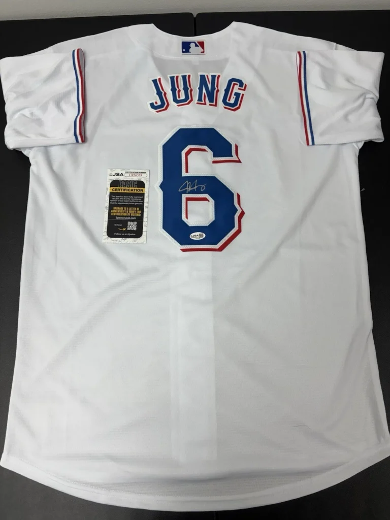 Josh Jung signed autographed Texas Rangers Jersey JSA COA