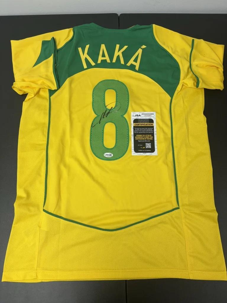 Ricardo Kaka Signed Brazil FC Home Soccer Jersey #8. Jsa Coa