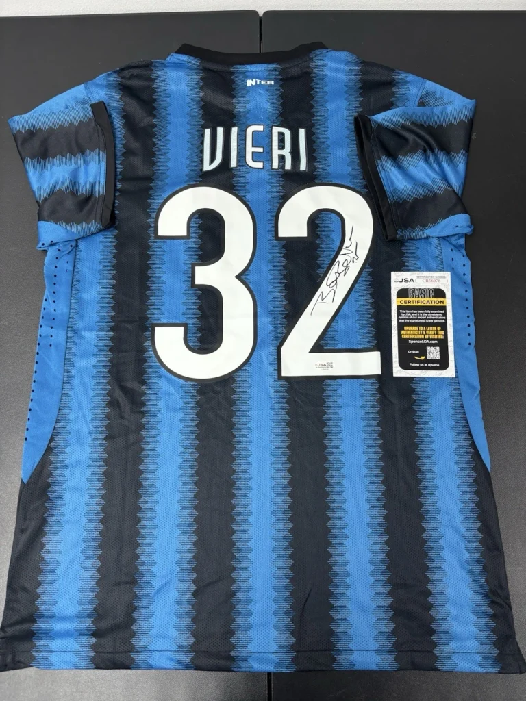 Christian Vieri Signed Jersey Italy JSA COA