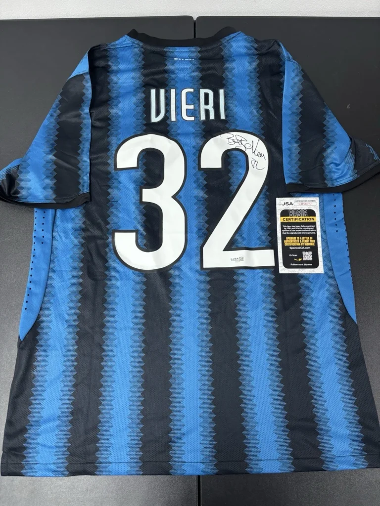 Christian Vieri Signed Jersey Italy JSA COA