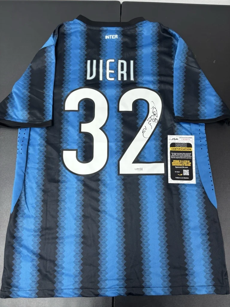 Christian Vieri Signed Jersey Italy JSA COA