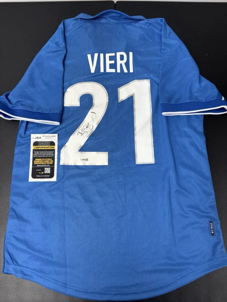 Christian Vieri Signed Jersey Italy JSA COA