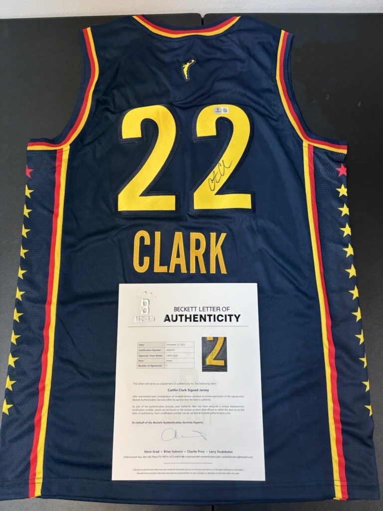Caitlin Clark Signed Autographed Indiana Fever Jersey. Beckett LOA
