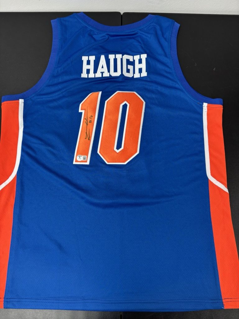 THOMAS HAUGH SIGNED Autographed FLORIDA GATORS BASKETBALL JERSEY BECKETT BAS