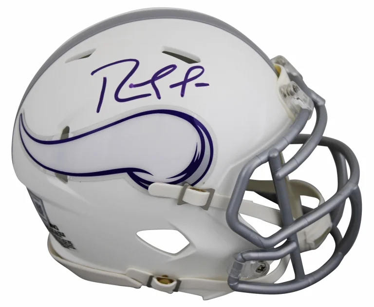 Vikings Randy Moss Signed 2024 On-Field Alt Speed Mini Helmet BAS Witnessed