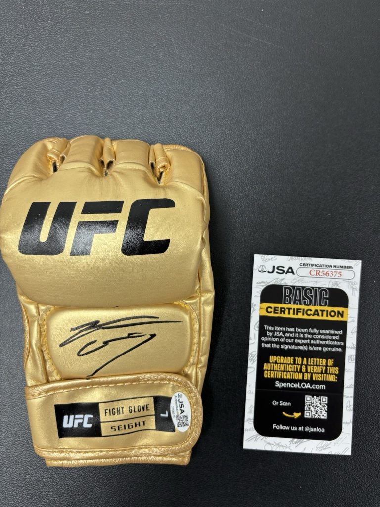 Nate Diaz Signed Autographed UFC Gold Glove Jsa Coa Authenticated