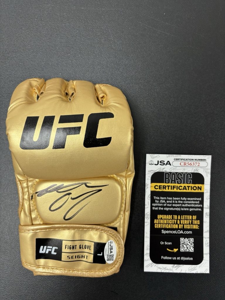 Nate Diaz Signed Autographed UFC Gold Glove Jsa Coa Authenticated