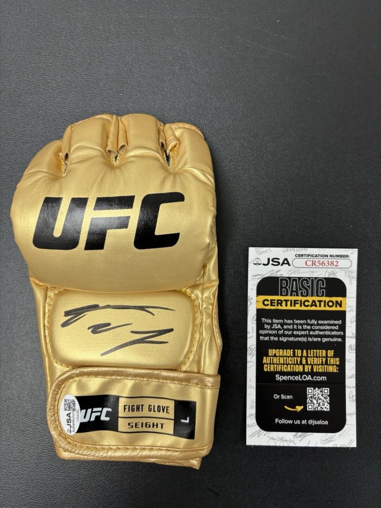 Nate Diaz Signed Autographed UFC Gold Glove Jsa Coa Authenticated
