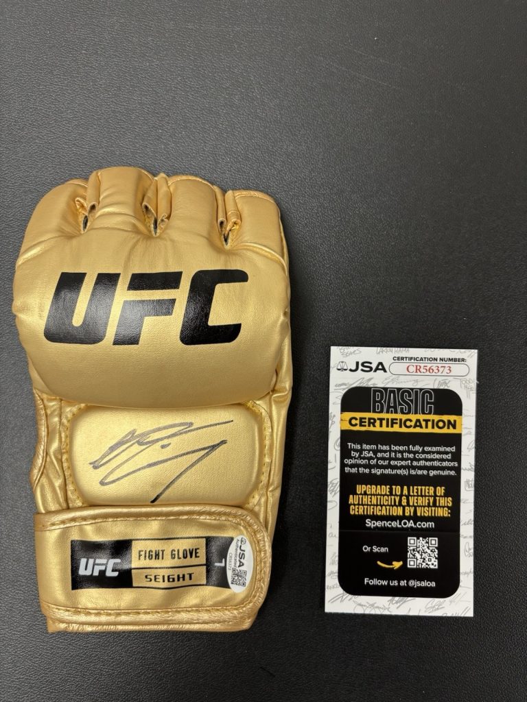 Nate Diaz Signed Autographed UFC Gold Glove Jsa Coa Authenticated
