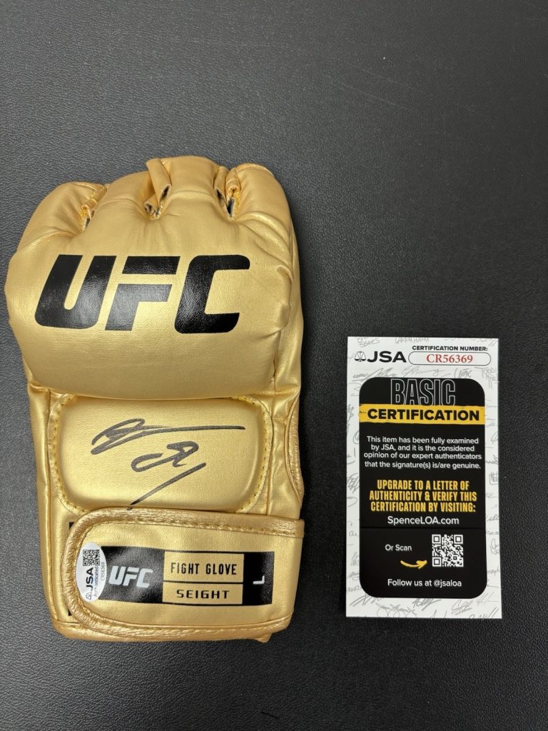 Nate Diaz Signed Autographed UFC Gold Glove Jsa Coa Authenticated