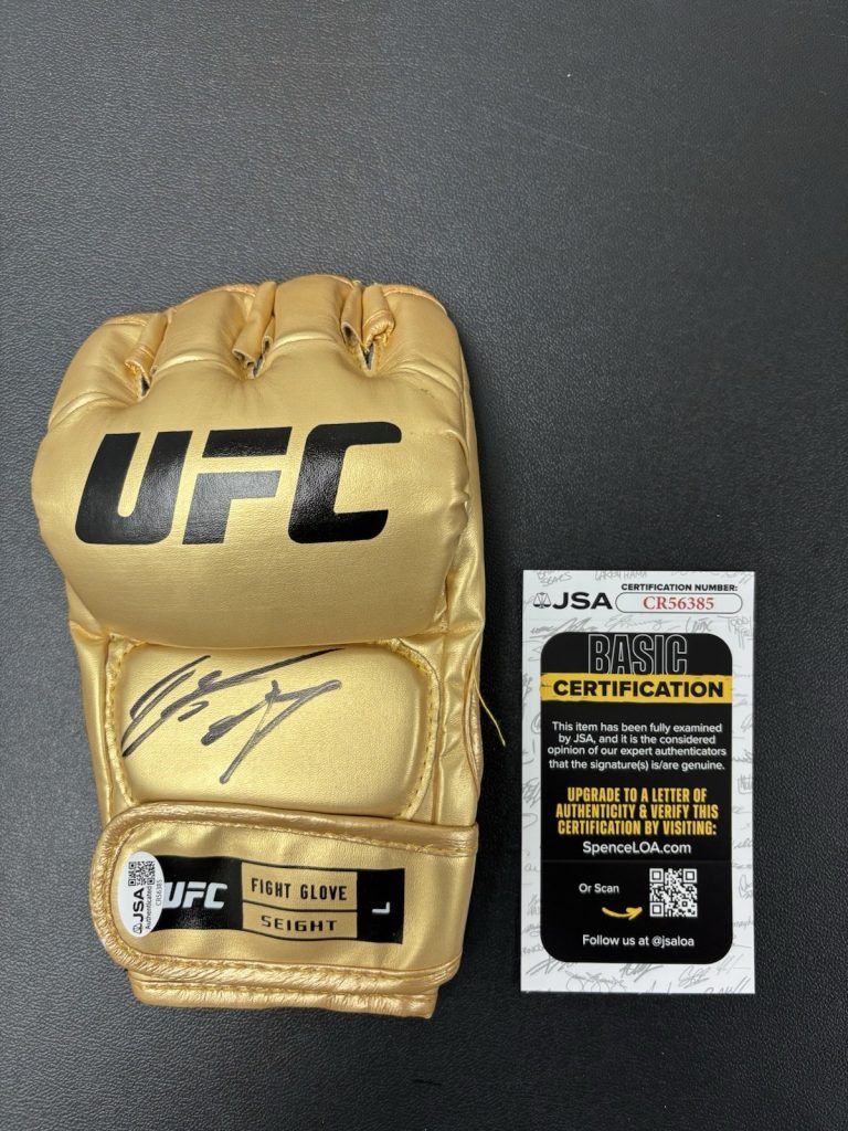 Nate Diaz Signed Autographed UFC Gold Glove Jsa Coa Authenticated