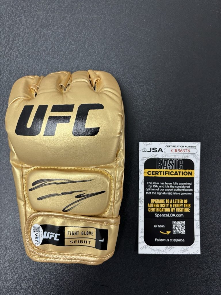 Nate Diaz Signed Autographed UFC Gold Glove Jsa Coa Authenticated