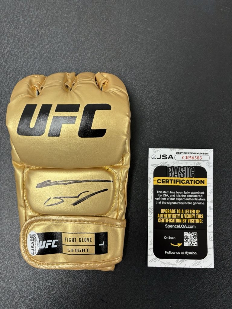 Nate Diaz Signed Autographed UFC Gold Glove Jsa Coa Authenticated
