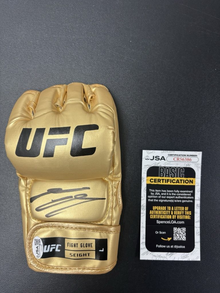 Nate Diaz Signed Autographed UFC Gold Glove Jsa Coa Authenticated
