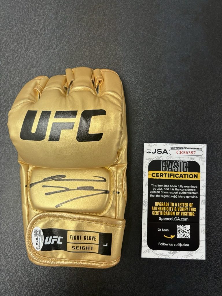 Nate Diaz Signed Autographed UFC Gold Glove Jsa Coa Authenticated