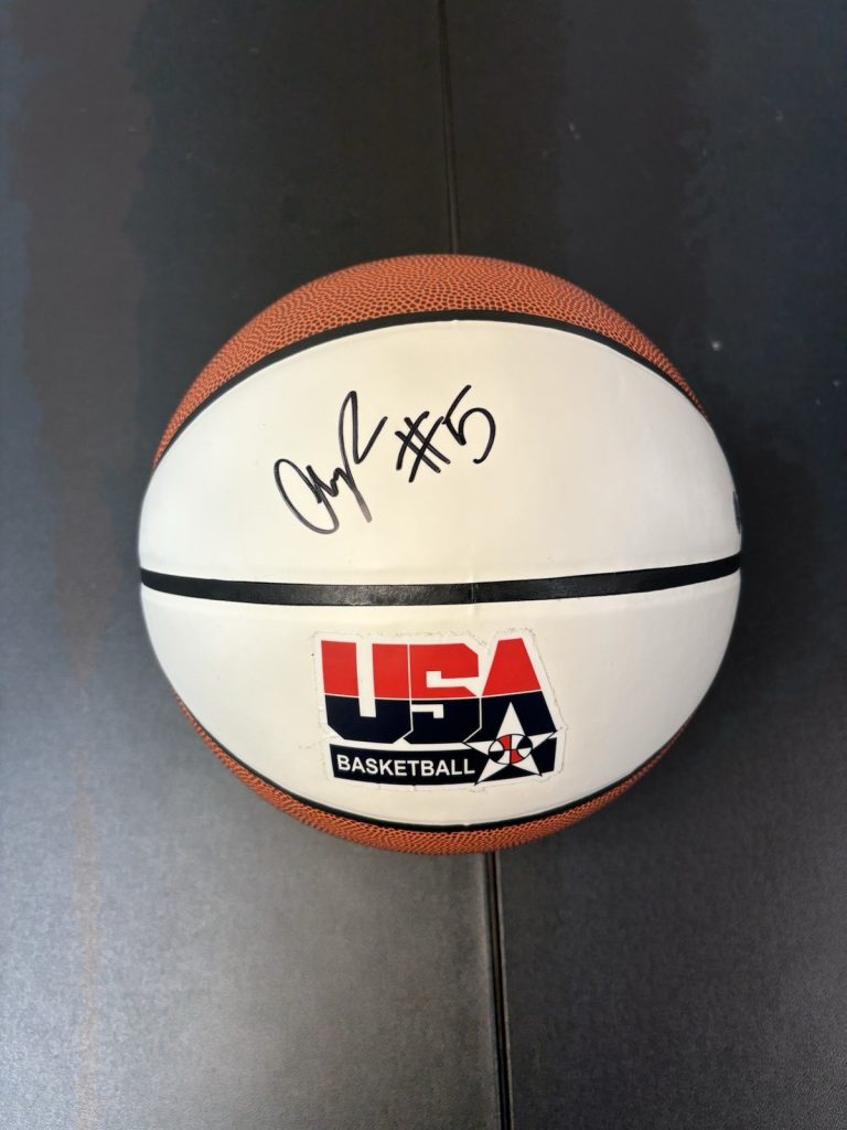 ANGEL REESE SIGNED AUTOGRAPHED TEAM USA BASKETBALL. CHICAGO SKY LSU. Beckett Coa