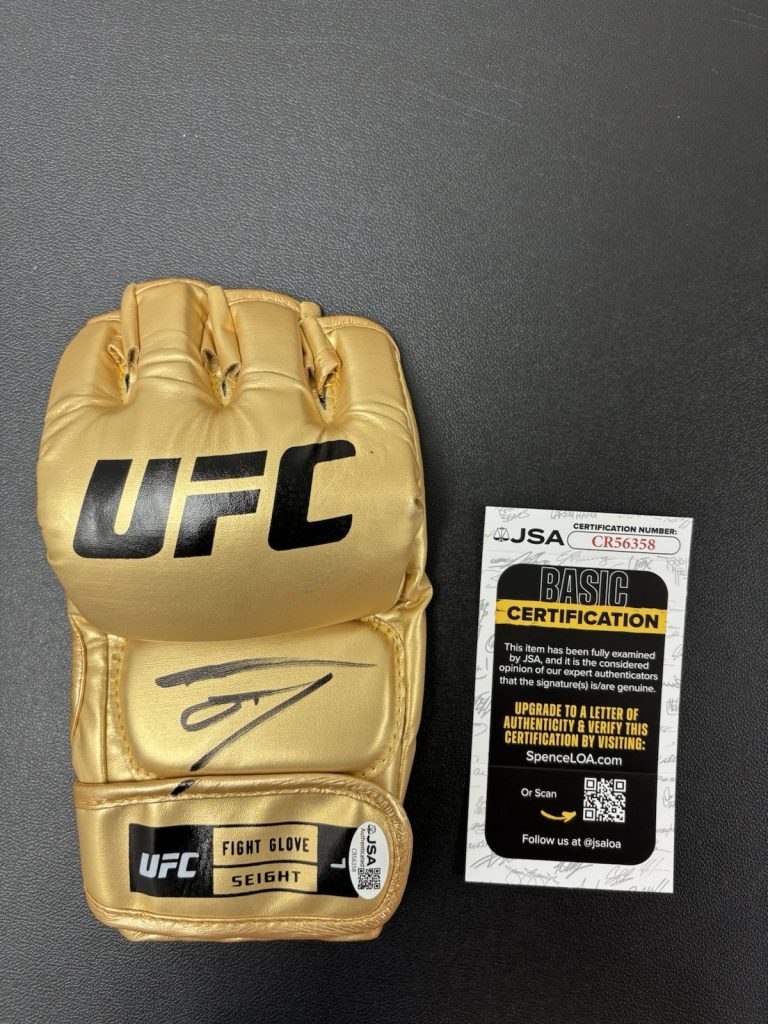 Nate Diaz Signed Autographed UFC Gold Glove Jsa Coa Authenticated