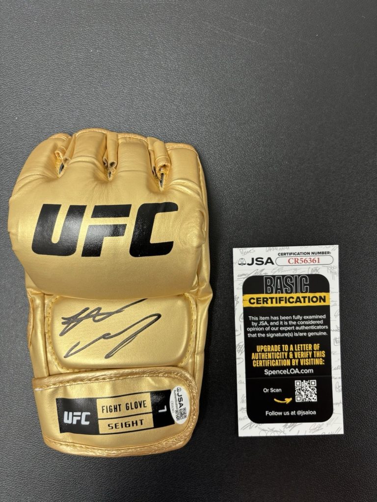 Nate Diaz Signed Autographed UFC Gold Glove Jsa Coa Authenticated