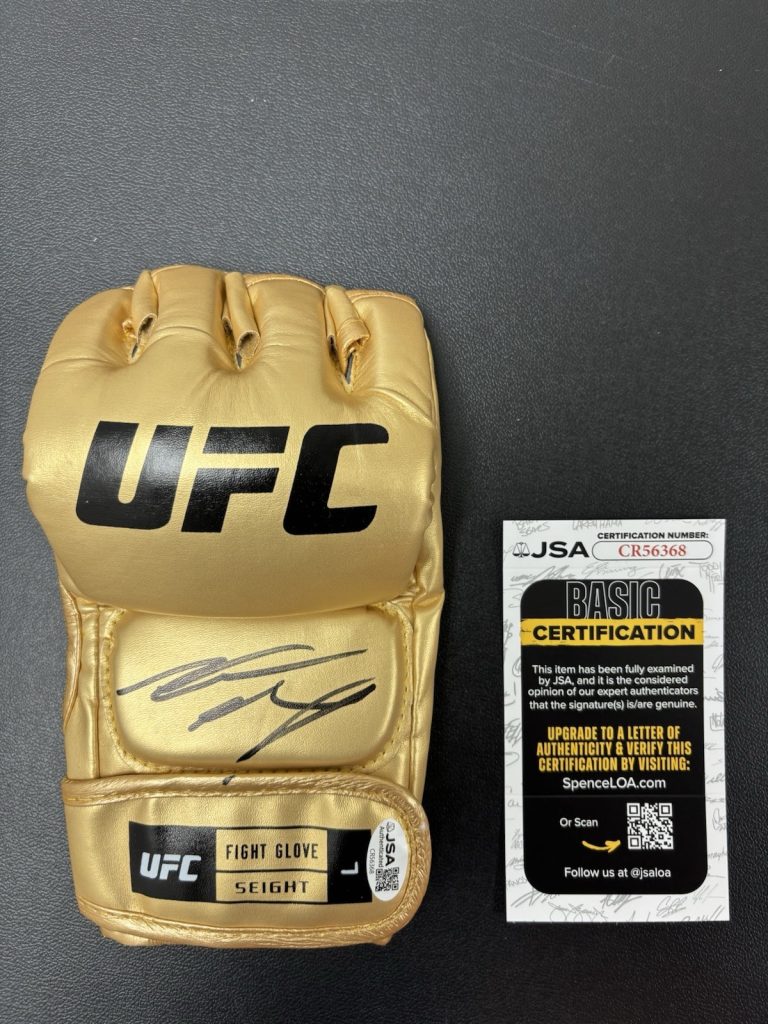 Nate Diaz Signed Autographed UFC Gold Glove Jsa Coa Authenticated