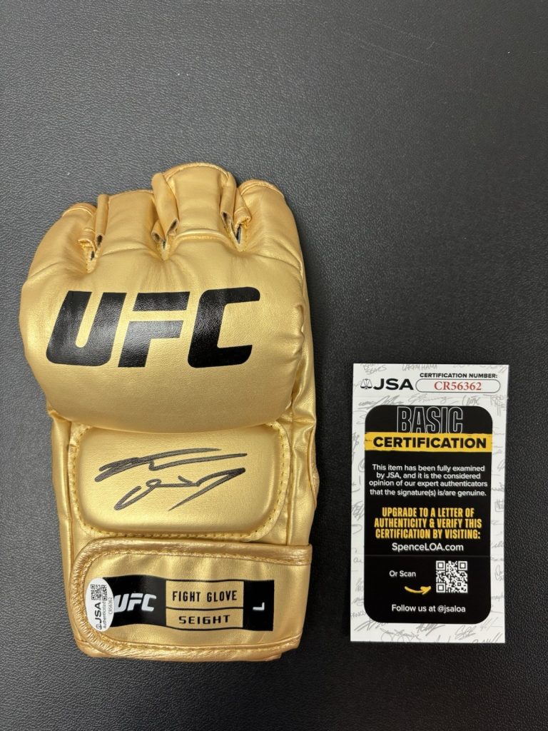 Nate Diaz Signed Autographed UFC Gold Glove Jsa Coa Authenticated