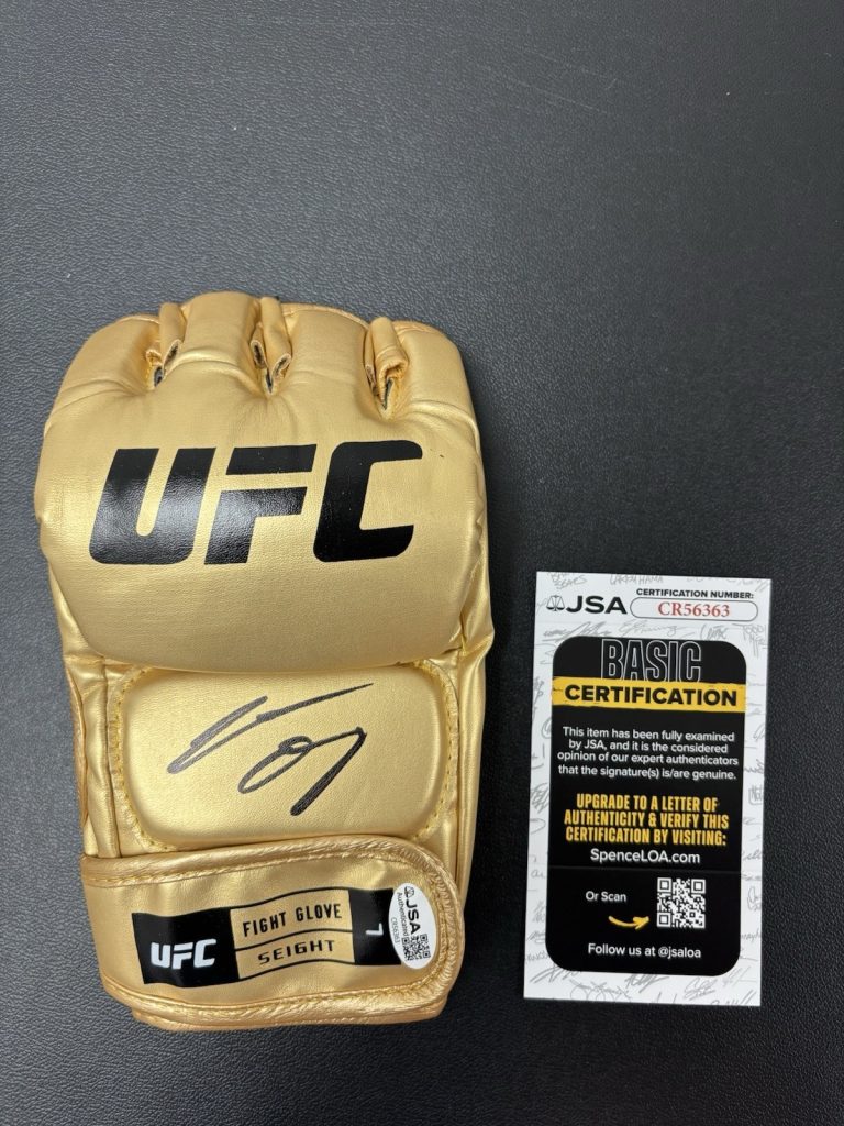 Nate Diaz Signed Autographed UFC Gold Glove Jsa Coa Authenticated