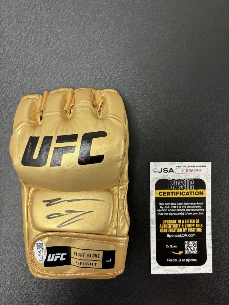 Nate Diaz Signed Autographed UFC Gold Glove Jsa Coa Authenticated