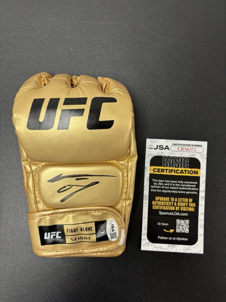 Nate Diaz Signed Autographed UFC Gold Glove Jsa Coa Authenticated