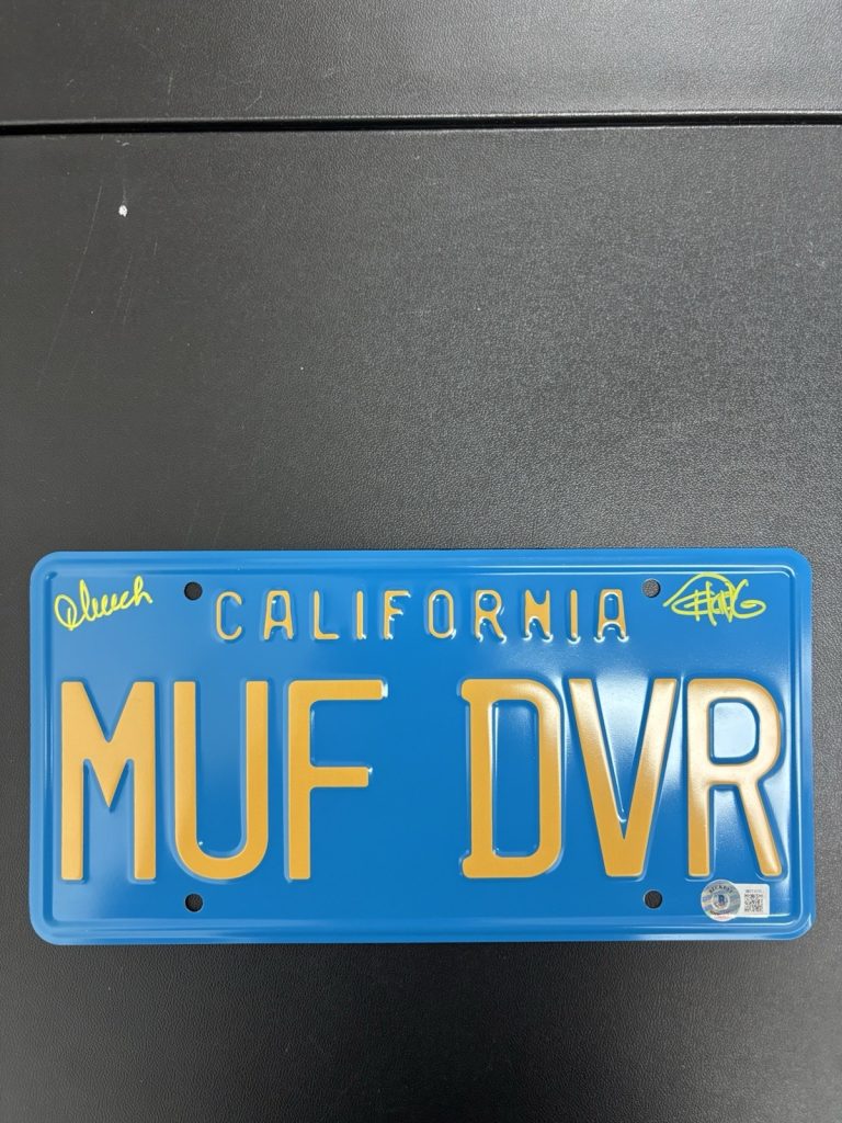 Cheech and Chong Signed Up in Smoke MUF DVR License Plate . Beckett