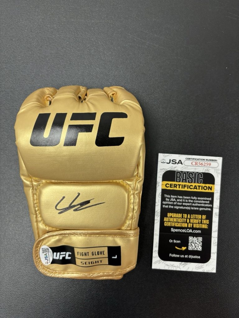 Sean Brady Signed Autographed Gold UFC Glove Jsa Coa