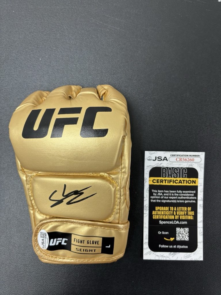 Sean Brady Signed Autographed Gold UFC Glove Jsa Coa