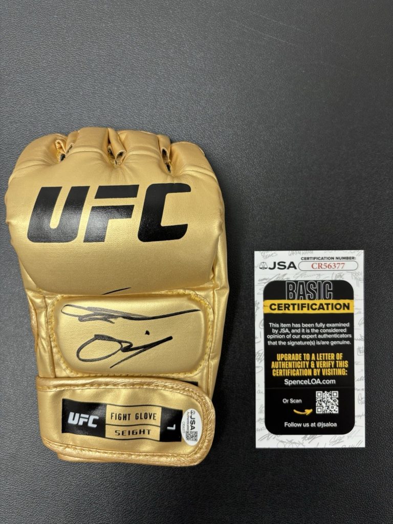 Nate Diaz Signed Autographed UFC Gold Glove Jsa Coa Authenticated
