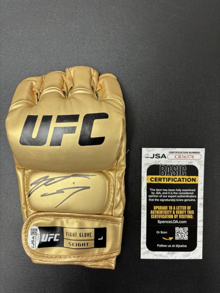 Nate Diaz Signed Autographed UFC Gold Glove Jsa Coa Authenticated