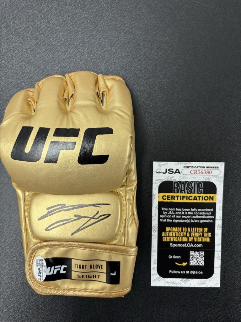 Nate Diaz Signed Autographed UFC Gold Glove Jsa Coa Authenticated