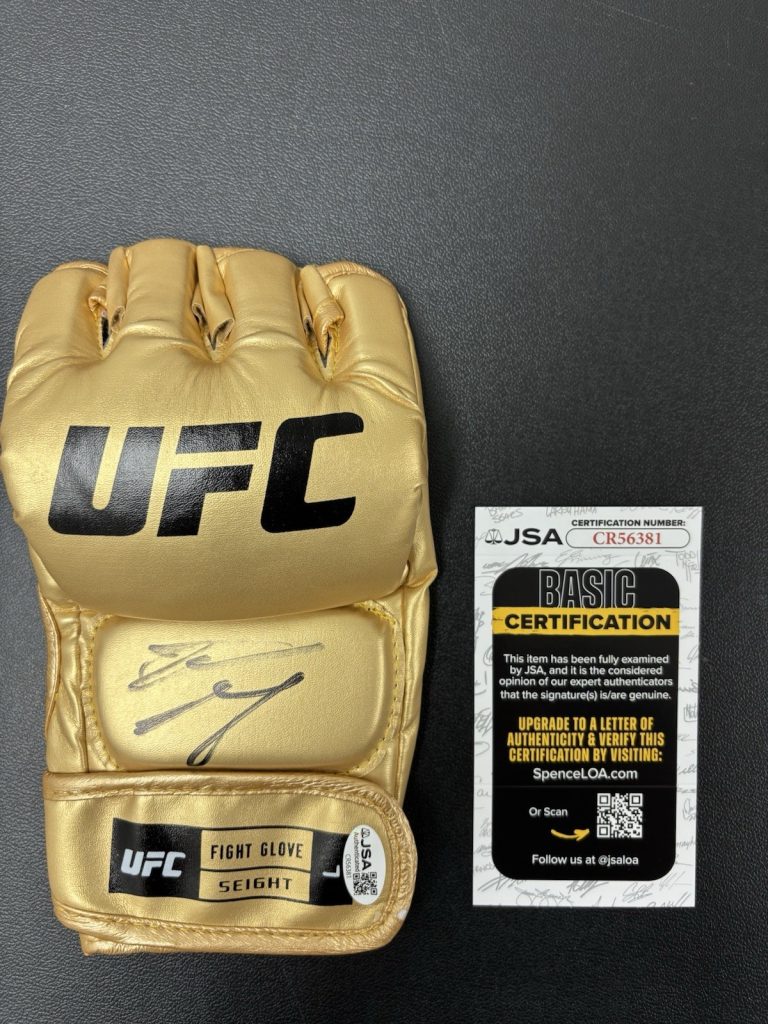 Nate Diaz Signed Autographed UFC Gold Glove Jsa Coa Authenticated