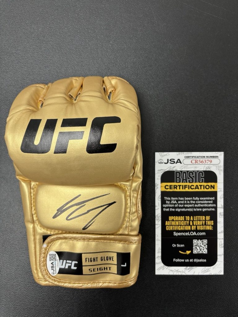 Nate Diaz Signed Autographed UFC Gold Glove Jsa Coa Authenticated